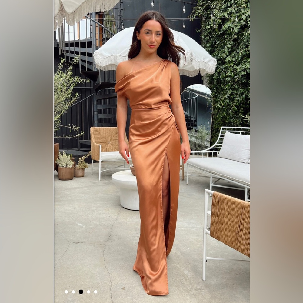 Show Me Your MuMu - Jodie Dress ~ Copper Luxe Satin